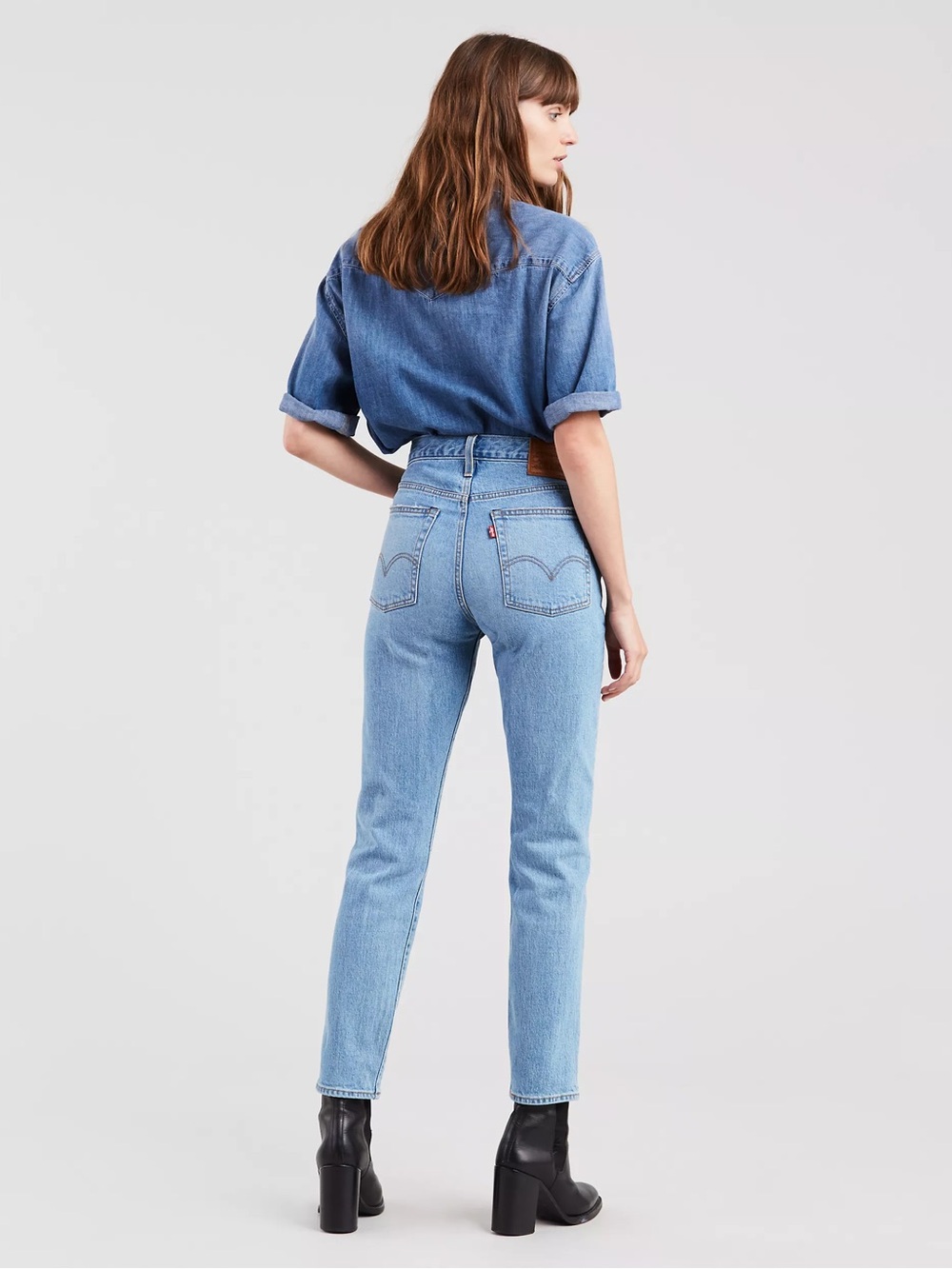 $98 Levi's® Premium WEDGIE FIT ANKLE WOMEN'S JEANS in bright side light wash 29